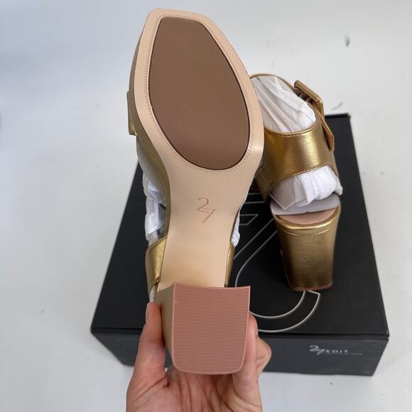 27 EDIT by NATURALIZER New in Box Jaselle Platform Sandal in Gold // 11 - Picture 10 of 12